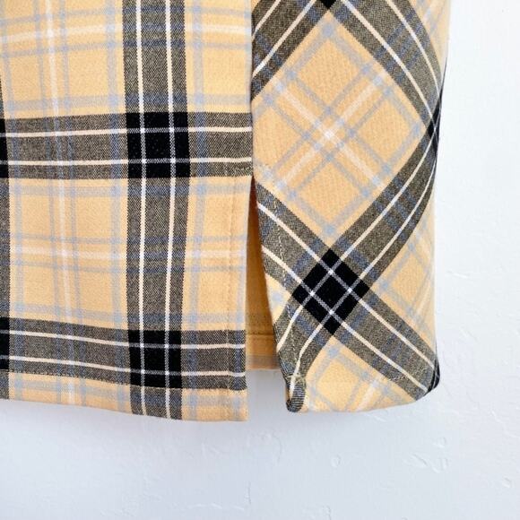 Forever 21 Yellow Plaid Spaghetti Strap 90s Clueless Mini Dress - Picture 4 of 7